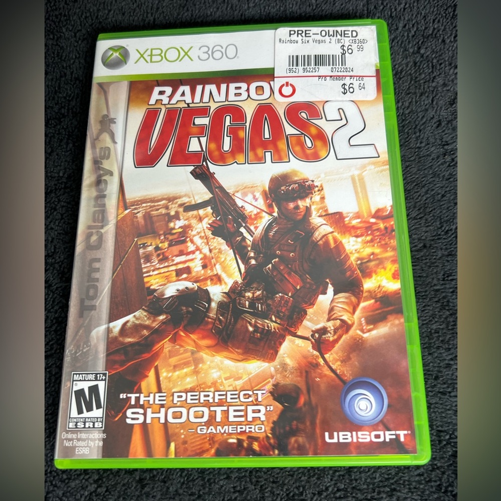 Tom Clancys Rainbow Six Vegas 2 Xbox 360 Complete CIB with Bonus Disc